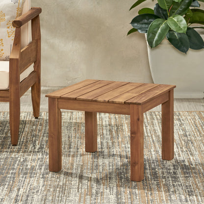 Halcyon - Outdoor Side Table With Slat Design