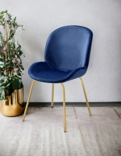 Chuchip - Side Chair (Set of 2) - Blue / Gold