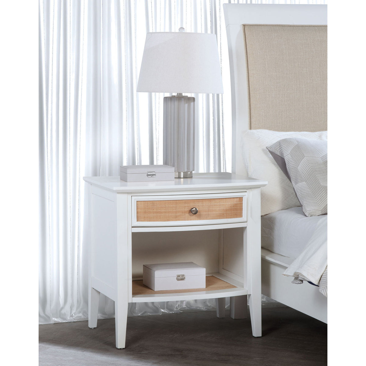 Talia - 1 Drawer Nightstand - White