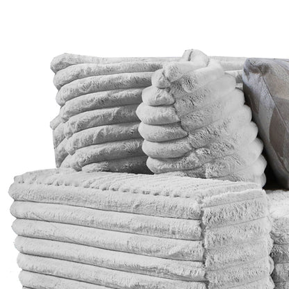 Serene - Sectional RHF Sofa With 3 Pillows - Hush Moonstruck