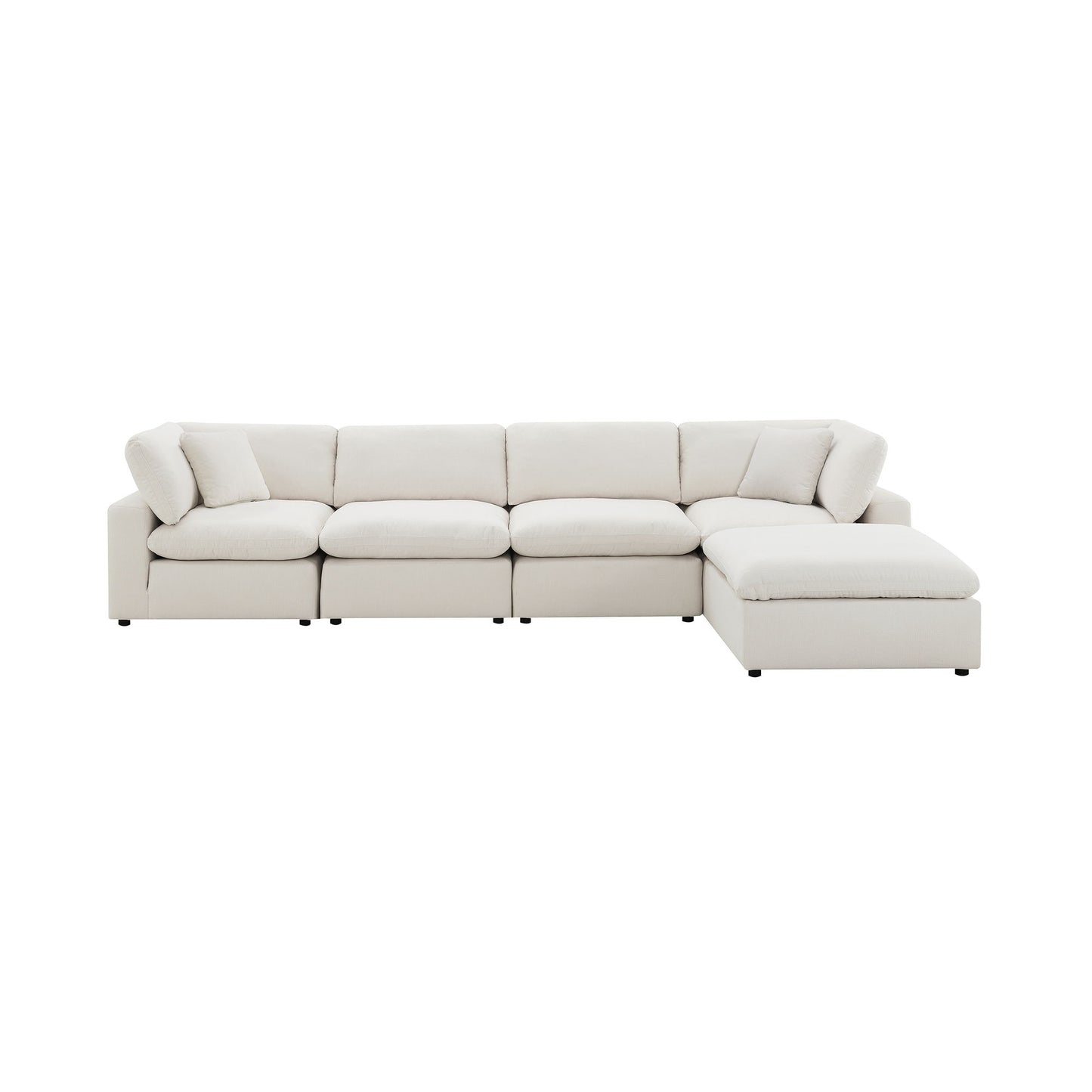 Cloud 9 - Sectional Corner With One Pillow - White