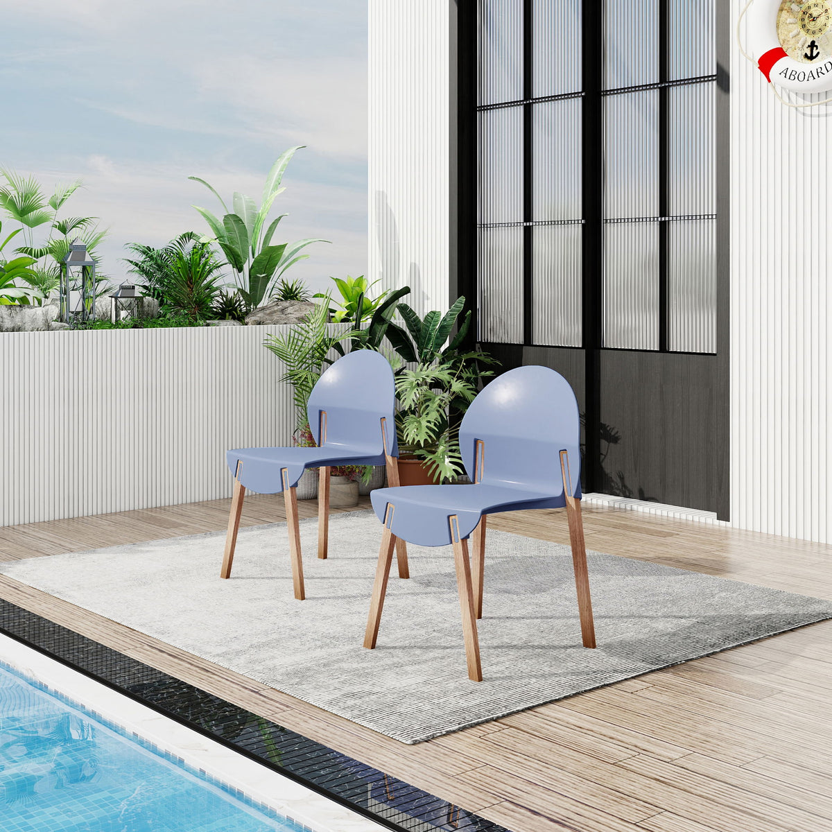 4 Piece Set Of Single Chairs With A Design Combining Modern And Traditional Elements