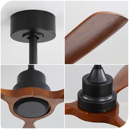 48" Ceiling Fan With 3 Blades, Remote Control Reversible DC Motor For Living Room