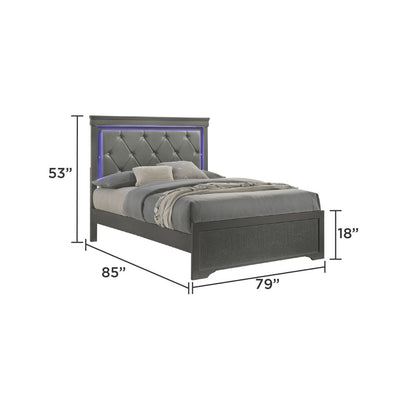 Blaze - Modern Bedroom Set With LED Headboard