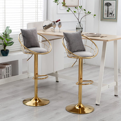 Unique Design Bar Chair, 360 Degree Rotation, Adjustable Height, Suitable For Dining Room And Bar