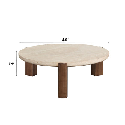 Leonardo - Coffee Table - Cream / Oak