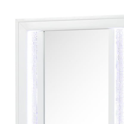 Abigale - Nightstand Top Mirror With LED Lighting (Only Mirror Top) - White