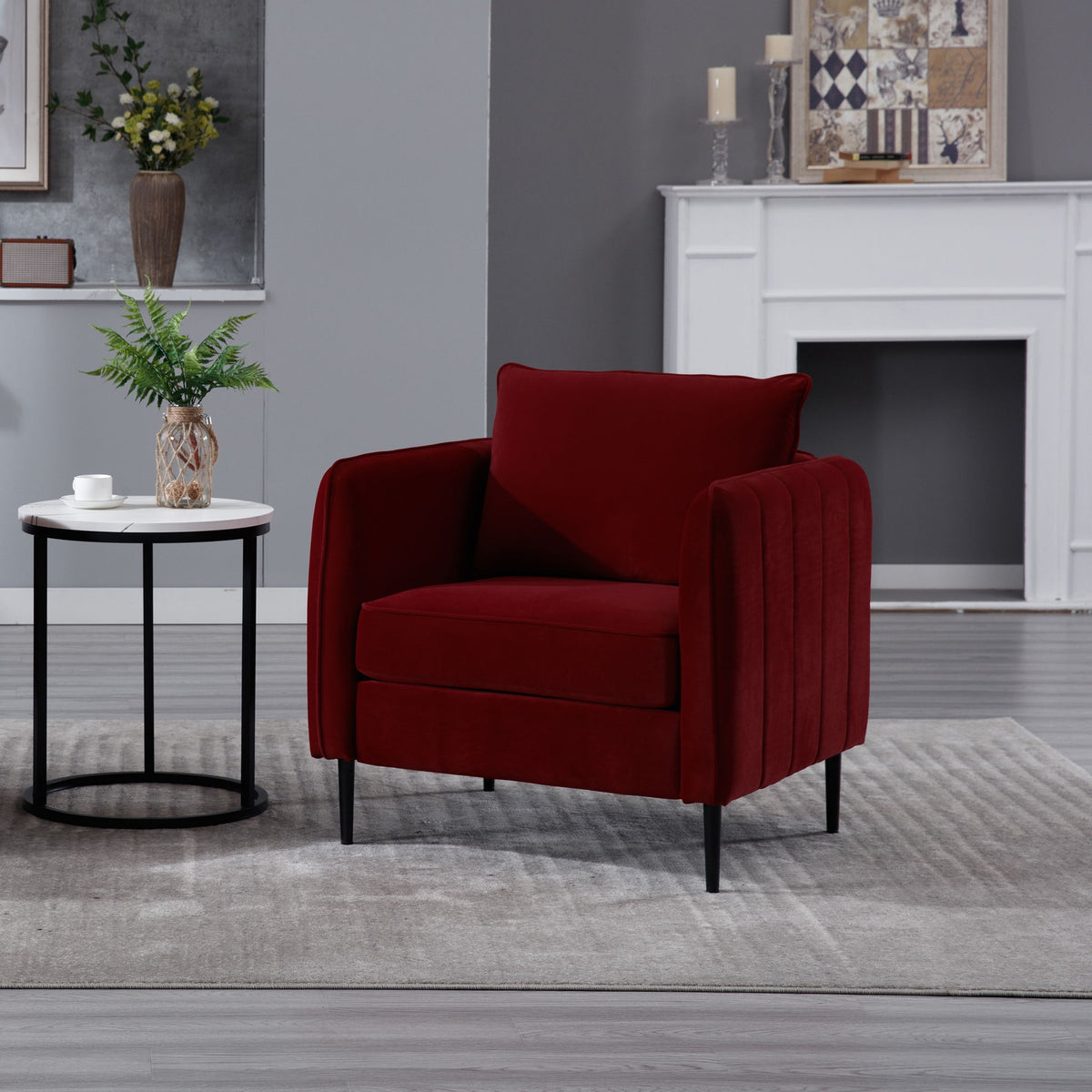Accent Chair With Pillow For Living Room