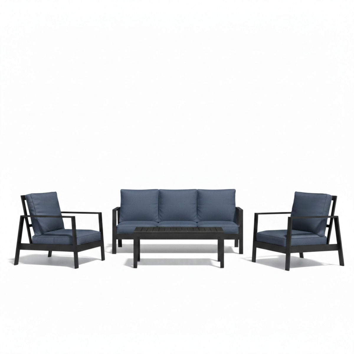 Modern 5 Seat Outdoor Patio Furniture Set With Coffee Table