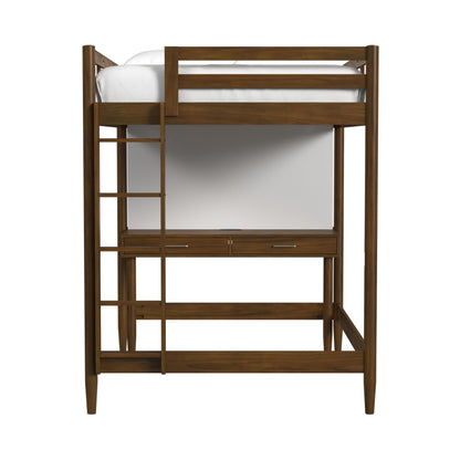Malibu - Full Loft Bed - Walnut