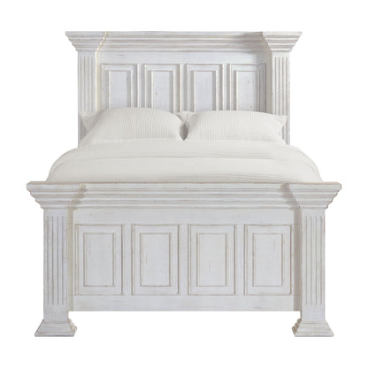 Heather - Queen Panel Footboard With Slats - Rustic White