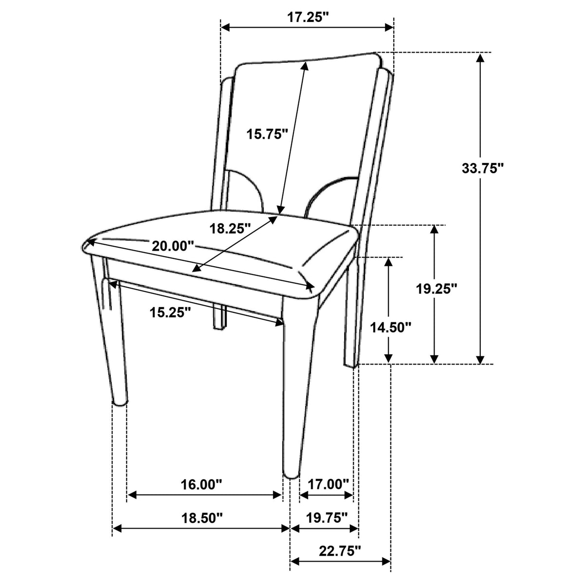 Graham - Upholstered Dining Side Chair (Set of 2) - Walnut