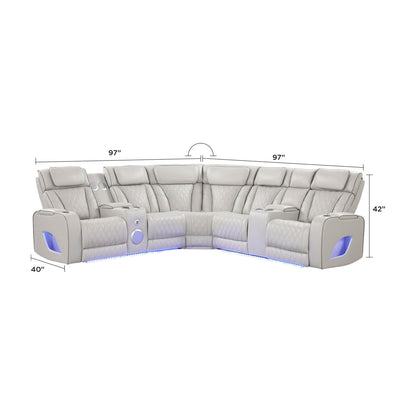 Fortuner - Power Recliner Sectional Sofa