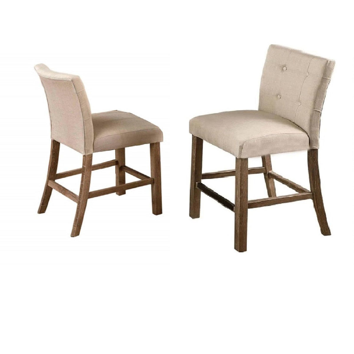 Upholstered Counter Dining Chair (Set of 2) - Light Gray