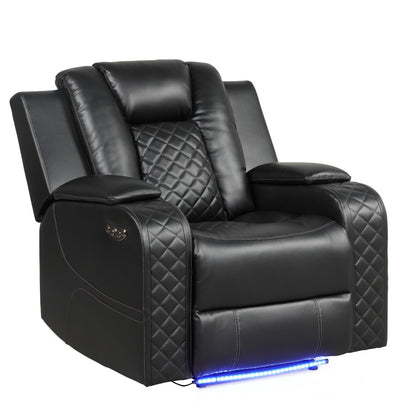 Benz - LED & Power Recliner Chair With Adjustable Headrest