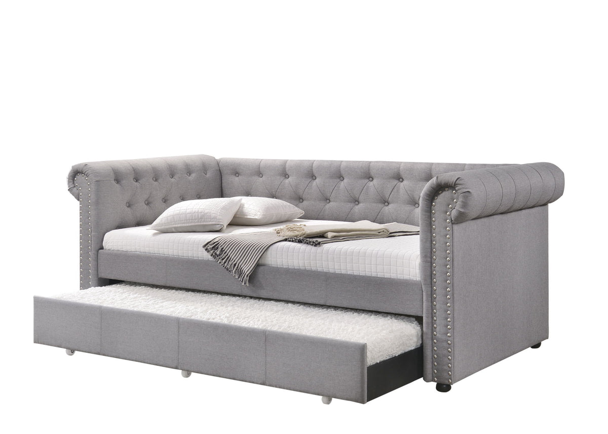 Justice - Twin Daybed With Trundle - Gray