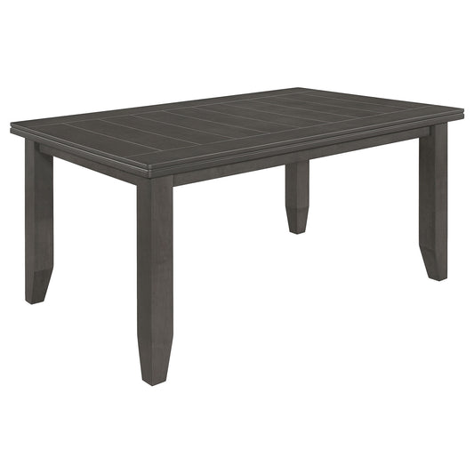 Dexter - Rectangular Plank Top Dining Table - Dark Gray