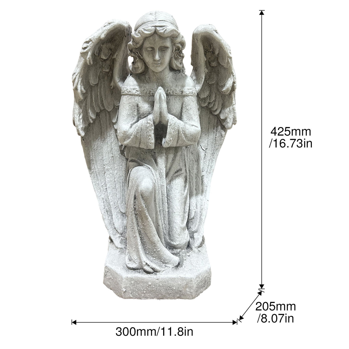 Magnesium Oxide Praying Angel Statue Weatherproof Cherub Sculpture Outdoor Garden Lawn Decor Ornament
