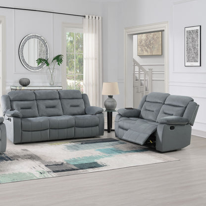 Contemporary Living Room Set With Pillow Arms And Headrest Support