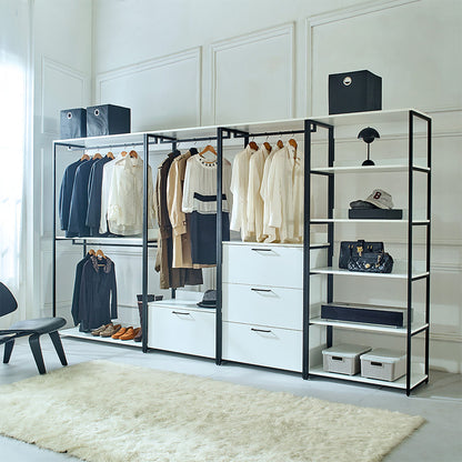 Fiona - Freestanding, Walk-In Closet System - White - Wood