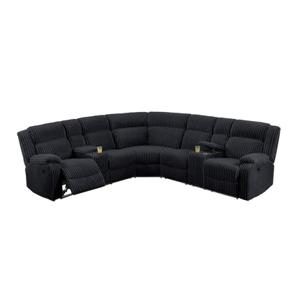 Power Motion Sectional LAF / RAF Loveseat With Console Cup Holders