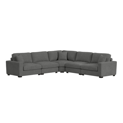 Arizona - Modular Armless Chair - Steno Charcoal