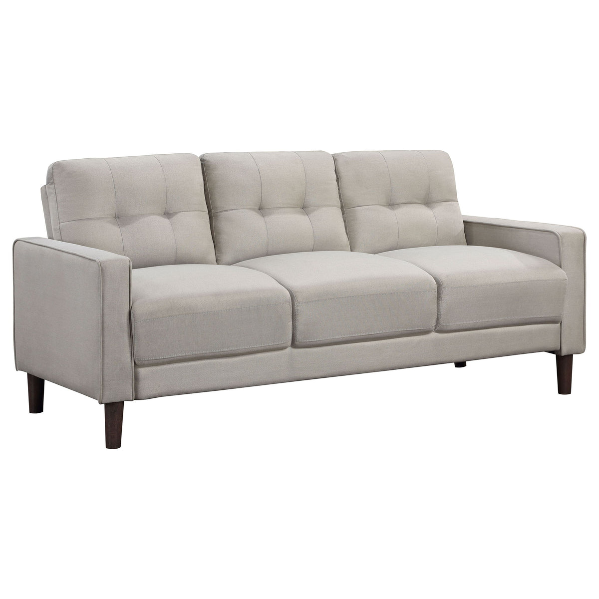 Harvey - 2 Piece Upholstered Tufted Sofa Set - Beige