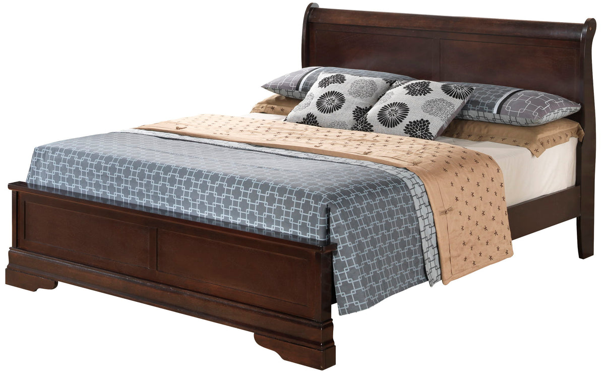 Sleigh Bed With Low Footboard