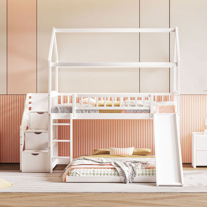 House Bunk Bed With Slide