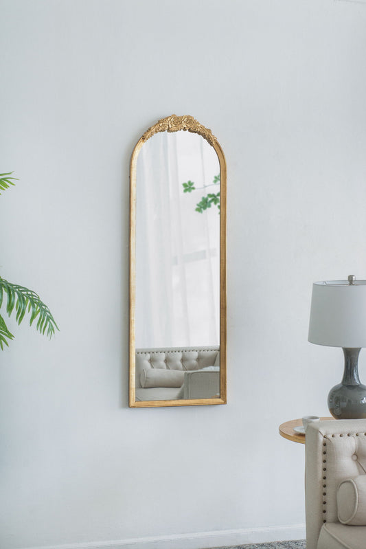 Wood Floor Mirror, Full Body Mirror Dressing Make Up Mirror For Bathroom