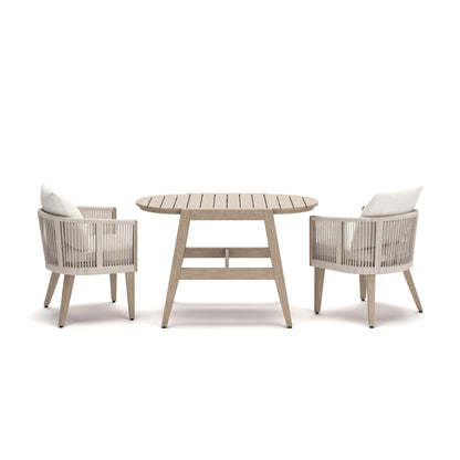 Ivory Vine - Chairs With Cushion / Table Set (Set of 3) - Beige