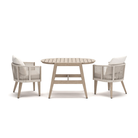 Ivory Vine - Chairs With Cushion / Table Set (Set of 3) - Beige