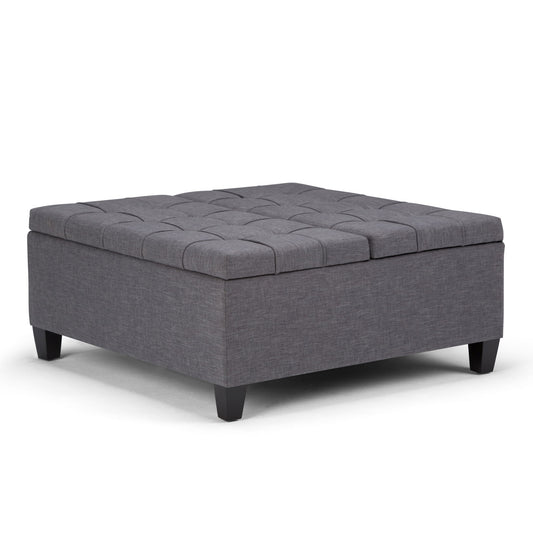 Harrison - Coffee Table Storage Ottoman - Dark Gray