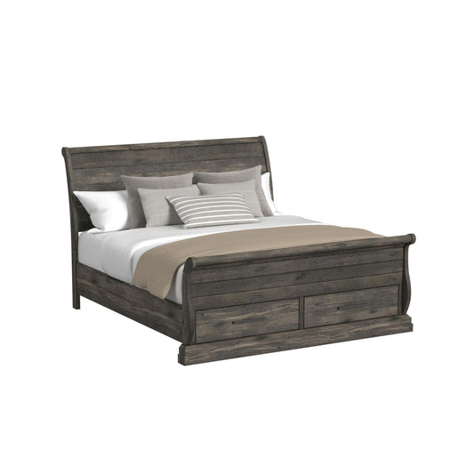 Park Ridge - King Sleigh Headboard - Charcoal