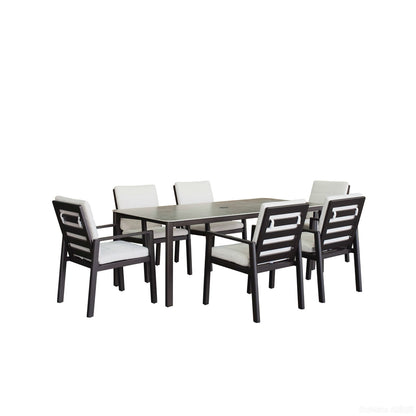 Verona - Dining Chair (Set of 2) - Dark Espresso / Gray / Off White