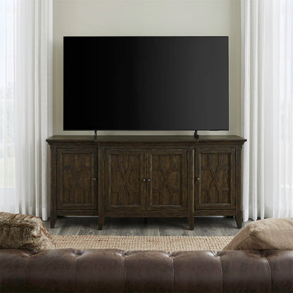 Paradise Valley - 76" TV Console - Saddle Brown