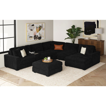 Arizona - Modular Armless Chair - Steno Black