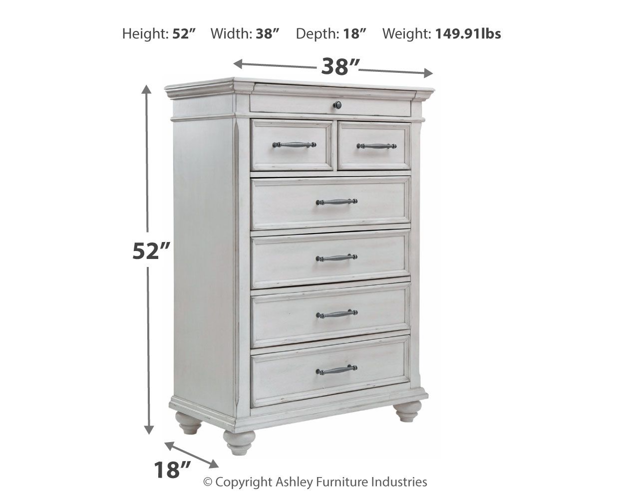 Kanwyn - Chest - Whitewash