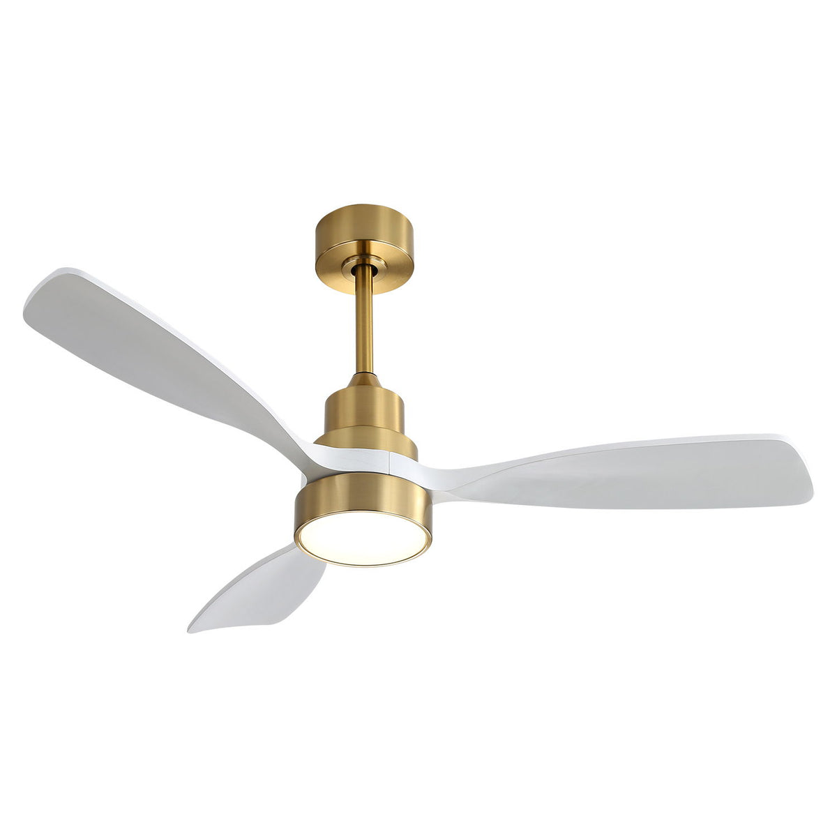 48" Ceiling Fan With 3 Blades Body, Remote Control Reversible DC Motor For Living Room - Gold