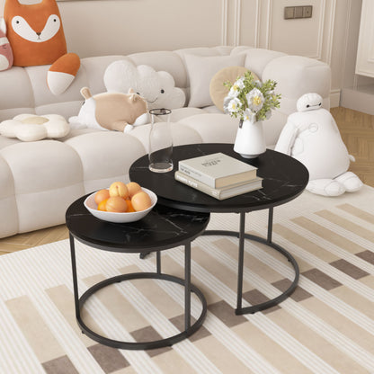 Round Nesting Coffee Table (Set of 2)
