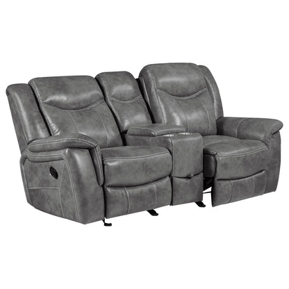 Carmen - Cool Motion Loveseat With Storage, With Reclining Function And Built In Storage - Gray