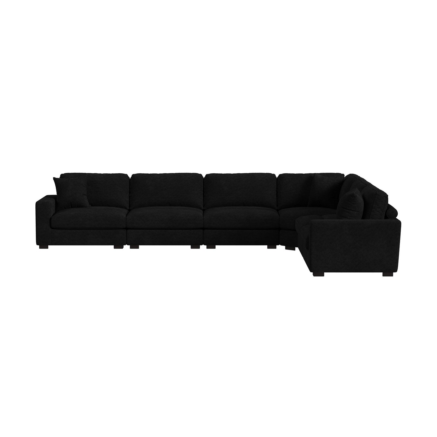 Arizona - Modular Armless Chair - Steno Black