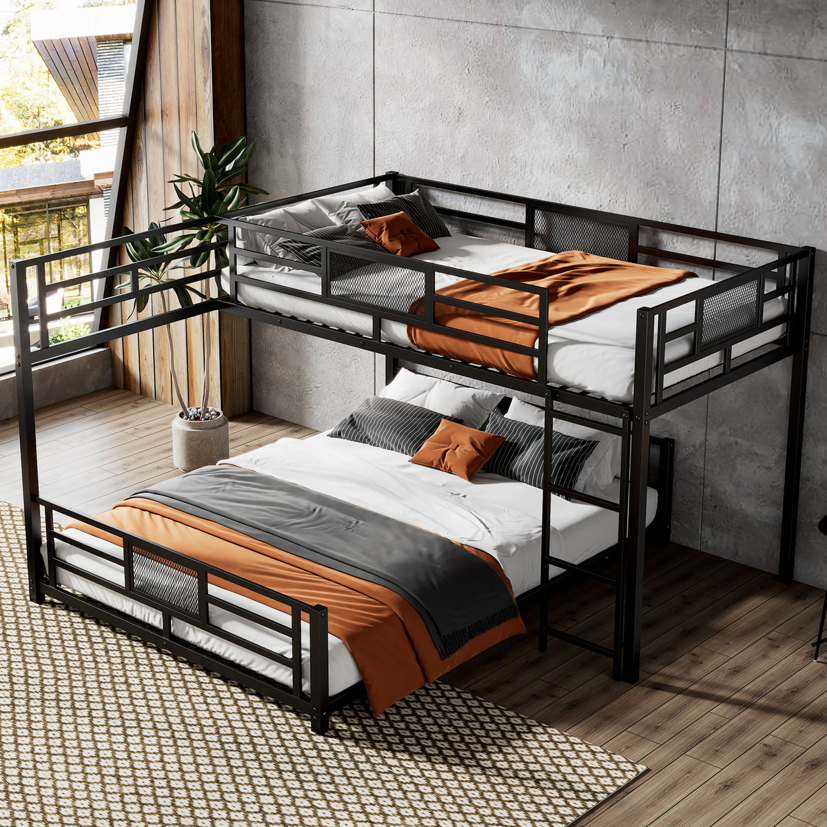 L-Shaped Bunk Bed & Safety Guaranteed
