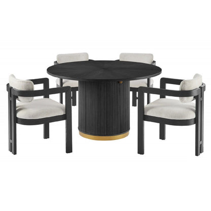Upholstered Dining Armchair - Black
