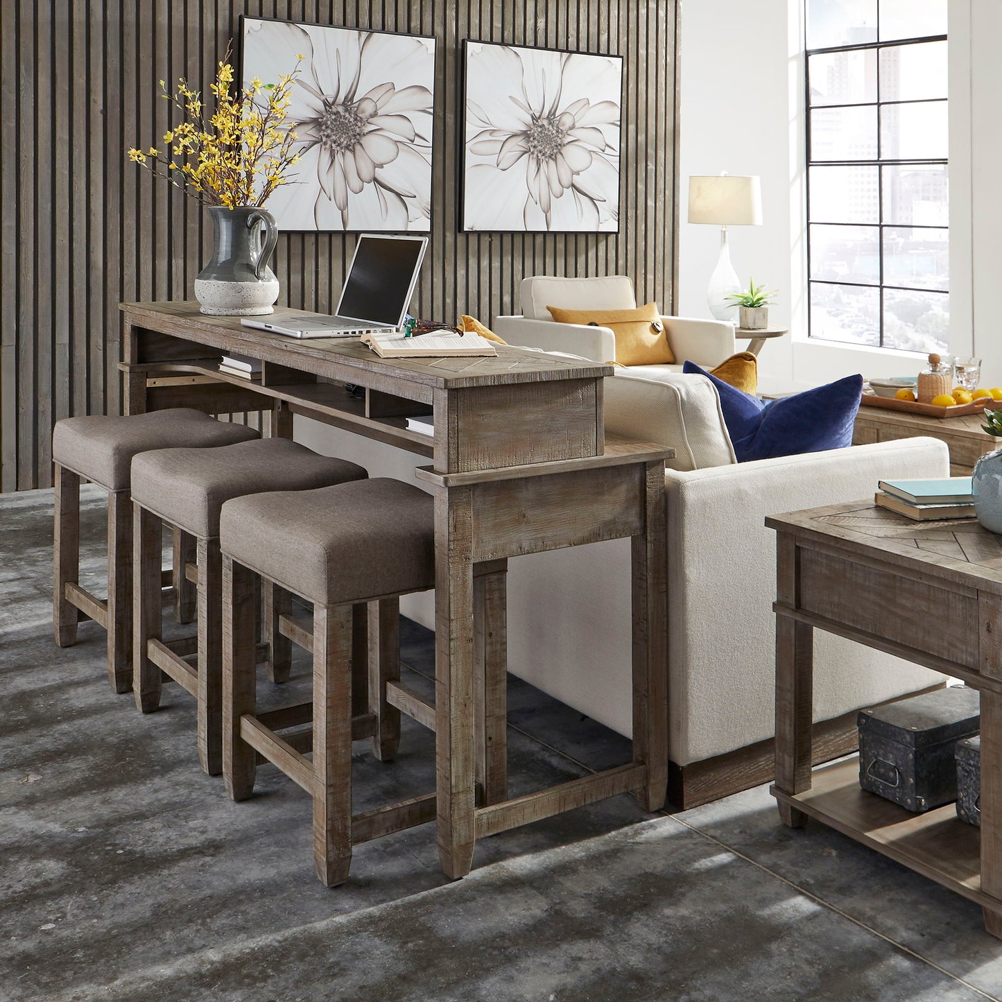 Parkland Falls - 4 Piece Living Room Set - Weathered Taupe