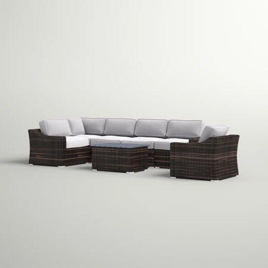 Stylish Sofa Seating Group With Cushions Perfect For Outdoor Gatherings