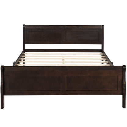 Platform Bed Frame Mattress Foundation Sleigh Bed With Headboard / Footboard / Wood Slat Suppor