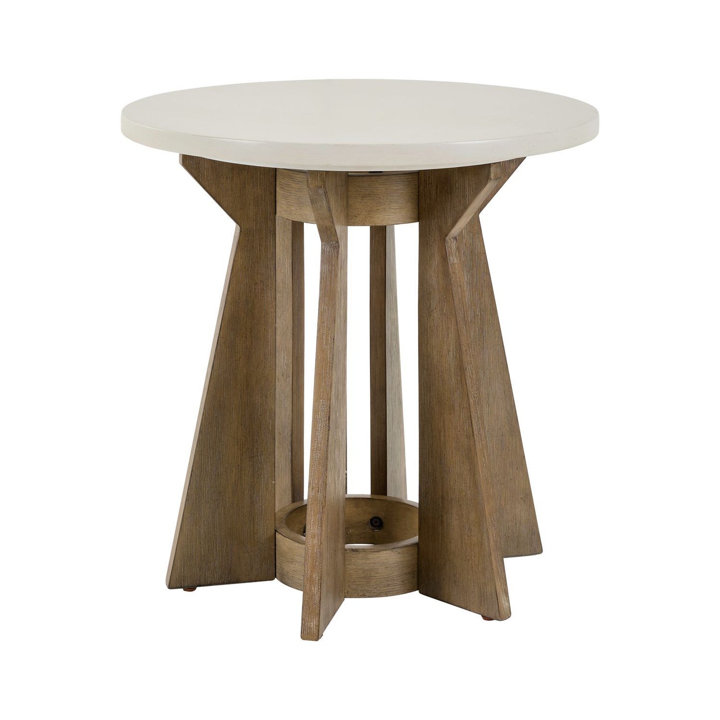 Berkley Square - Round End Table - Linen & Khaki