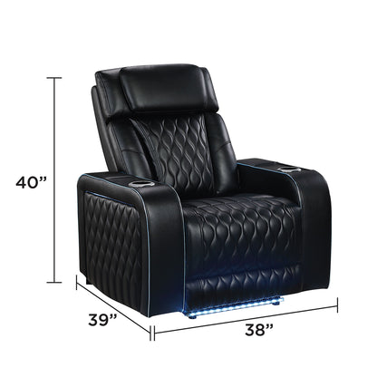 Electra - Power Recliner With Power Headrest, Massage, LED Lighting And USB Control