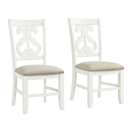 Stone - Wooden Swirl Back Side Chair (Set of 2)